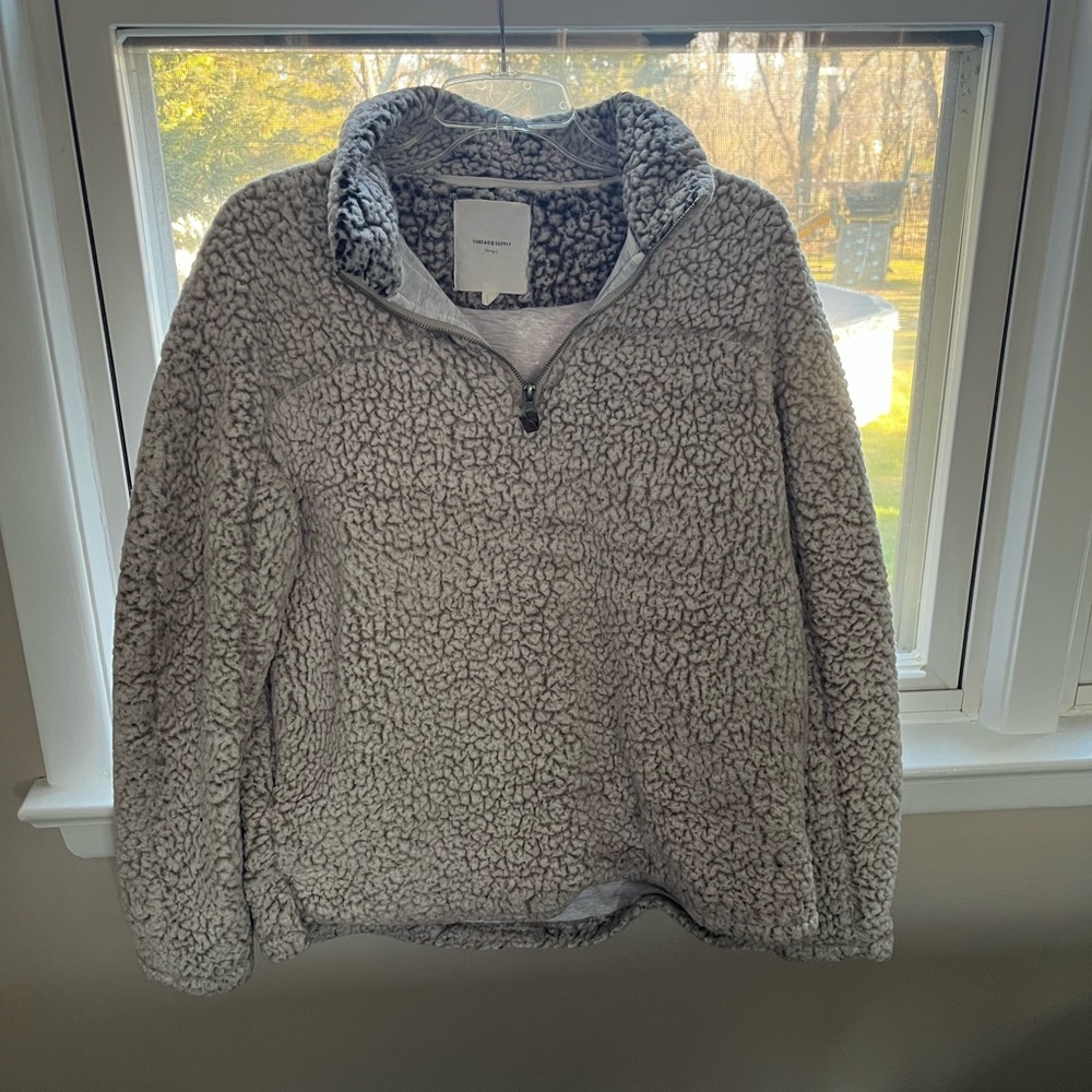 White & Black Fuzzy Jacket